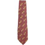 Cravates en soie de créateur Moschino rouges seconde main Tailles uniques look fashion pour homme 