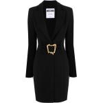 Robes de soirée longues de créateur Moschino noires à manches longues à col en V Taille XL pour femme en promo 