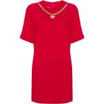 Robes courtes de créateur Moschino rouges en viscose à manches courtes à col rond Taille XS pour femme 