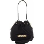 Sacs bourse de créateur Moschino noirs en satin pour femme en promo 