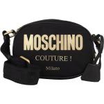 Besaces de créateur Moschino noires en satin pour femme 