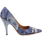 Escarpins talon aiguille de créateur Moschino bleus patchwork à talons aiguilles Pointure 41 look fashion pour femme 