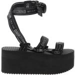 Sandales plates de créateur Moschino noires Pointure 41 