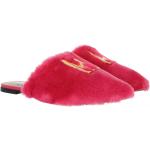 Chaussures de créateur Moschino rose pastel à élastiques pour femme en promo 