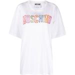 T-shirts de créateur Moschino blancs en jersey à manches courtes à col rond pour femme en promo 