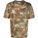 T-shirts à imprimés de créateur Moschino vert clair camouflage en jersey à manches courtes pour homme en promo 