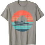 Motif bateau de plaisance cool au lever du soleil de style vintage T-Shirt