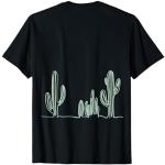 T-shirts noirs à motif cactus Taille S classiques pour homme 
