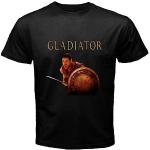motor New Rare Gladiator Russell Crowe Movie Men's Black T-Shirt T-Shirts à Manches Courtes(Medium)