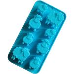 Moules pour chocolat bleus en silicone à motif moutons 