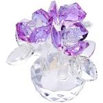 Vases en cristal violets en cristal romantiques 