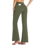 Pantalons de yoga verts Taille XXL coupe bootcut pour femme 