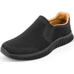 Chaussures de fitness noires en caoutchouc respirantes pour pieds larges à élastiques Pointure 42 look casual pour homme 