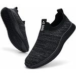 Chaussures de fitness gris foncé respirantes à élastiques Pointure 48 look casual 