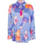 Chemises MSGM multicolores à fleurs en satin imprimées à manches longues Taille XS classiques pour femme 