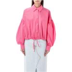 Chemises unies MSGM roses en taffetas Taille XS look fashion pour femme 