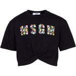T-shirts à col rond MSGM noirs en coton à sequins Taille 8 ans pour fille de la boutique en ligne Miinto.fr avec livraison gratuite 