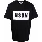 T-shirts à imprimés MSGM noirs à manches courtes à col rond pour homme 