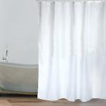 Rideaux de douche MSV blancs en polyester 140x180 modernes 
