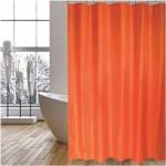 MSV Rideau de douche Polyester 180x200cm Orange - Anneaux inclus - Orange