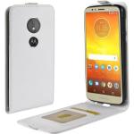 Coque Motorola Moto G6 blancs à rayures en cuir synthétique 