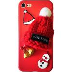 Coques & housses iPhone 8 Plus pour fêtes de Noël rouges en plastique 
