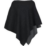 Ponchos Mufflon noirs en laine Tailles uniques look Rock pour femme 