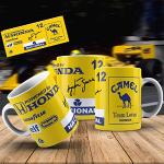 Mugtime (TM) – Ayrton Senna F1 Formula One Nacional Lotus Car Tasse en céramique – 330 ml