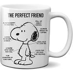 Mugtime (TM) - Cacahuètes - Snoopy - Perfect Friend - Tasse à café - Céramique - Cadeau - 330 ml