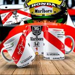 Mugtime (TM) Tasse en céramique pour café, thé, café et thé Ayrton Senna McLaren - 330 ml