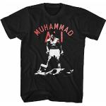 Muhammad Ali Thresh-Front Print-Black Adult Short Sleeves T-Shirt Black XL