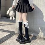 Chaussettes japonaises blanches en fibre synthétique Tailles uniques look gothique pour femme 
