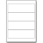 Multi Purpose White Permanent Lever Arch Labels - 4 Labels Per Sheet - 10 Sheets 192mm x 62mm