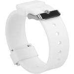 Bracelets de montre blancs en acier imperméables look sportif en silicone pour femme 