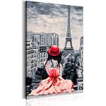 Posters BD XXL marron en bois à motif Paris Tour Eiffel 