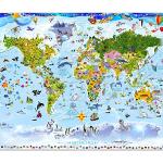 Papiers peints Murando imprimé carte du monde pour enfant 