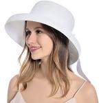 Chapeaux cloches blancs en paille Tailles uniques look fashion pour femme 
