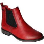 Boots Chelsea Mustang rouges en cuir synthétique Pointure 37 look fashion pour femme 