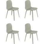 Muuto Visu - Set de 4 chaises structure en bois vert poussiéreux PxHxP 46x78,5x51cm