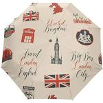 My Daily London Parapluie de voyage avec symboles de Londres pour ouverture et fermeture automatique, léger et compact