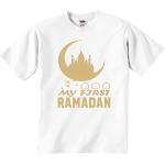 My First Ramadan – T-shirt personnalisé unisexe pour garçons et filles – Blanc – 3–4 ans