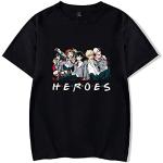 My Hero Academia T-Shirts à Manches Courtes MHA Cosplay Deku Shoto Sportswear pour Homme Femme Décontracté Tee d'impression Friends Anime Tops