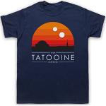 My Icon Art & Clothing Star Visit Tatooine Outer Rim Vintage Tourism Poster Sci FI Film T-Shirt des Hommes, Bleu Fonce, XL