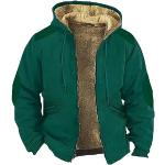 Vestes de ski d'automne vert foncé imperméables à capuche à manches longues Taille 5 XL look militaire pour homme 
