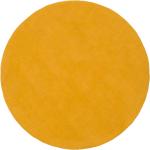 Tapis ronds jaune moutarde en feutre diamètre 140 cm 