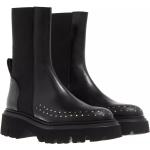 N°21 Bottes & Bottines, Leather and Mesh Boots en noir - pour dames