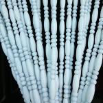 Rideaux de perles blancs à perles 