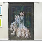 Rideaux blancs en tulle à motif tigres transparents pour enfant 