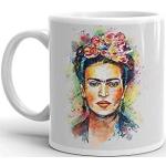 Tasses à café blanches en céramique Frida Kahlo 