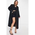 Manteaux classiques noirs en viscose pour femme en promo 